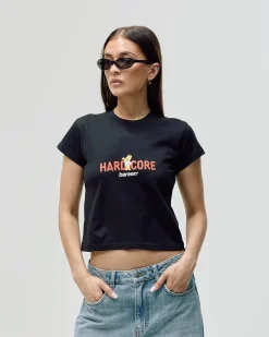 Women's Cropped T-shirt - Hardcore - Black