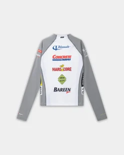 Women's Graphic Cycling Long Sleeve - White