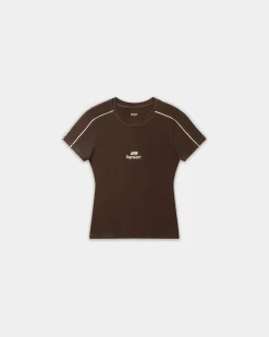 Women's Logo Stretch T-shirt - Brown